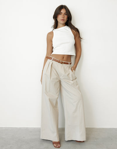 Joelle Pants (Beige) | Charcoal Clothing Exclusive - - Women's Pants - Charcoal Clothing