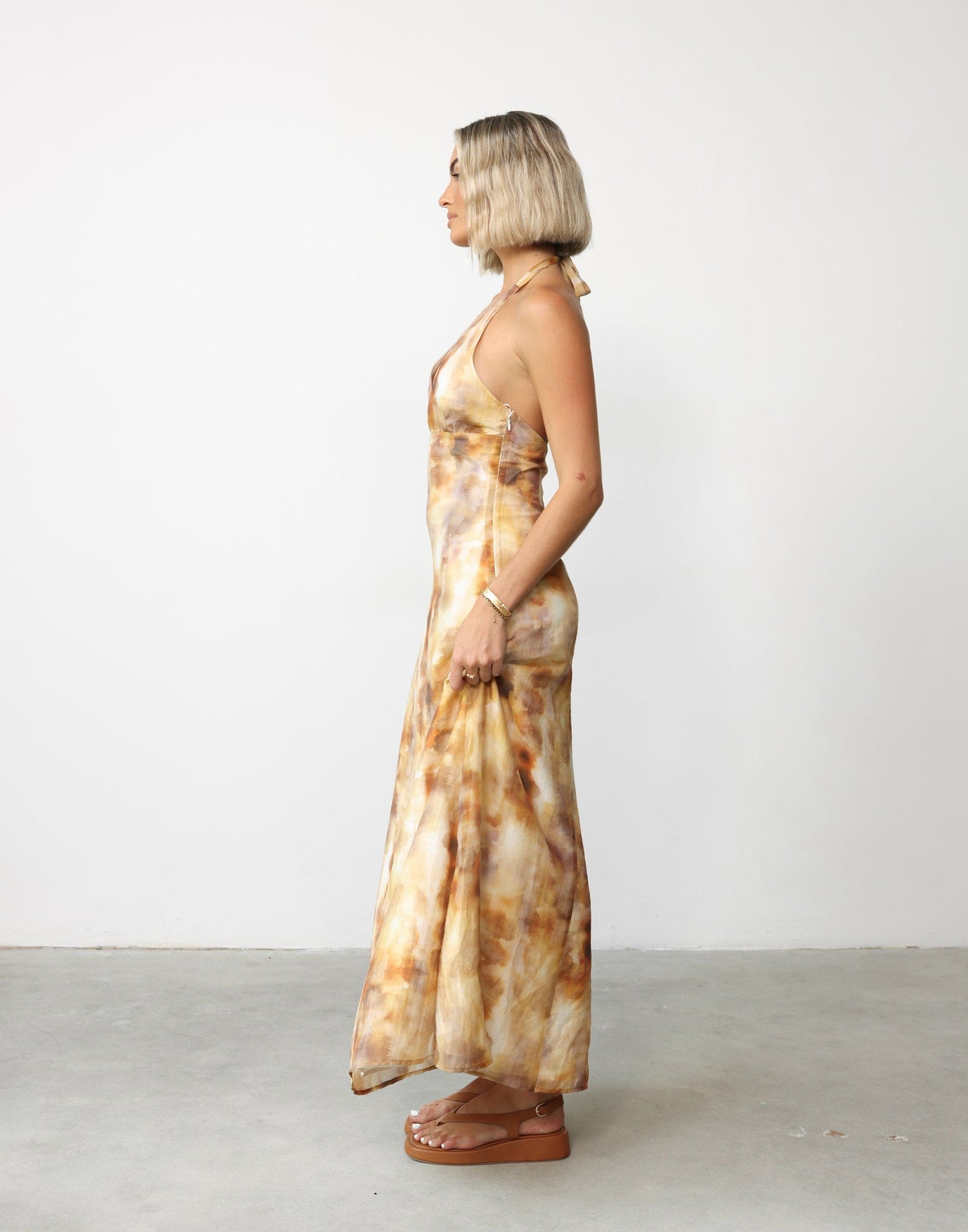 Freya Maxi Dress (Afterglow) | CHARCOAL Exclusive - Cowl Neckline Printed Maxi Dress - Women's Dress - Charcoal Clothing
