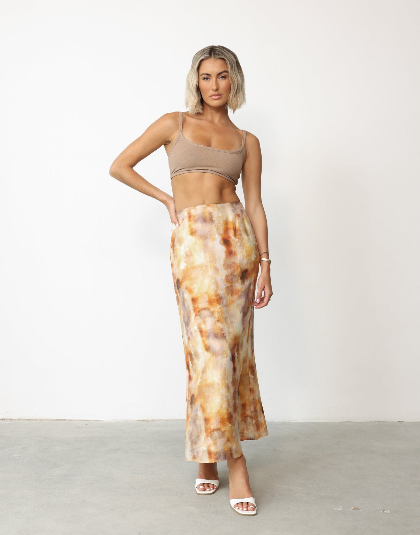 Juliet Maxi Skirt (Afterglow) | CHARCOAL Exclusive - Printed High Rise Maxi Skirt - Women's Skirt - Charcoal Clothing