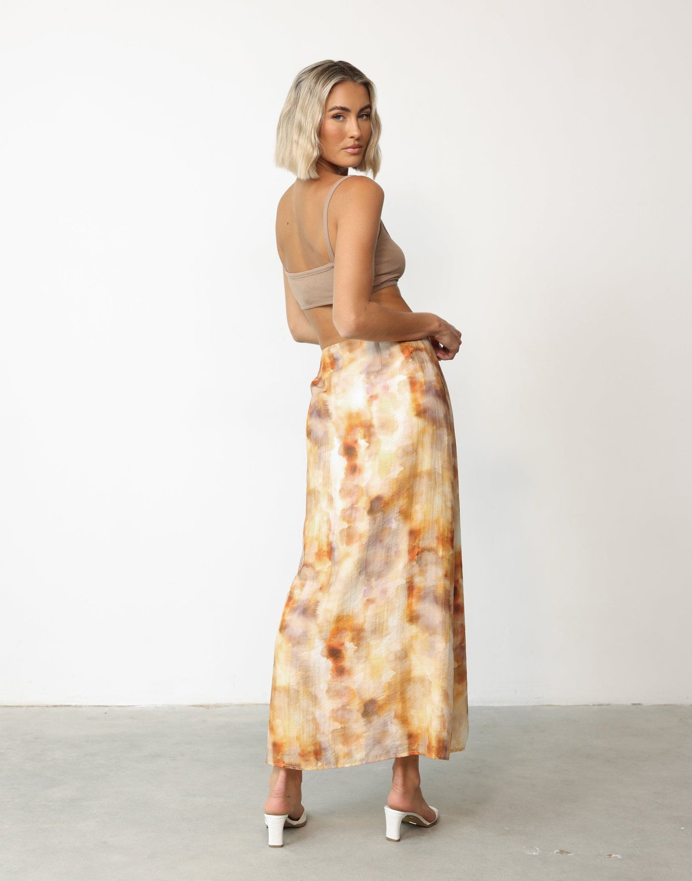 Juliet Maxi Skirt (Afterglow) | CHARCOAL Exclusive - Printed High Rise Maxi Skirt - Women's Skirt - Charcoal Clothing