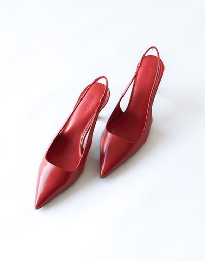 Idana Heels (Crimson) - By Billini - Pointed Toe Slingback High Heels - Women's Shoes - Charcoal Clothing