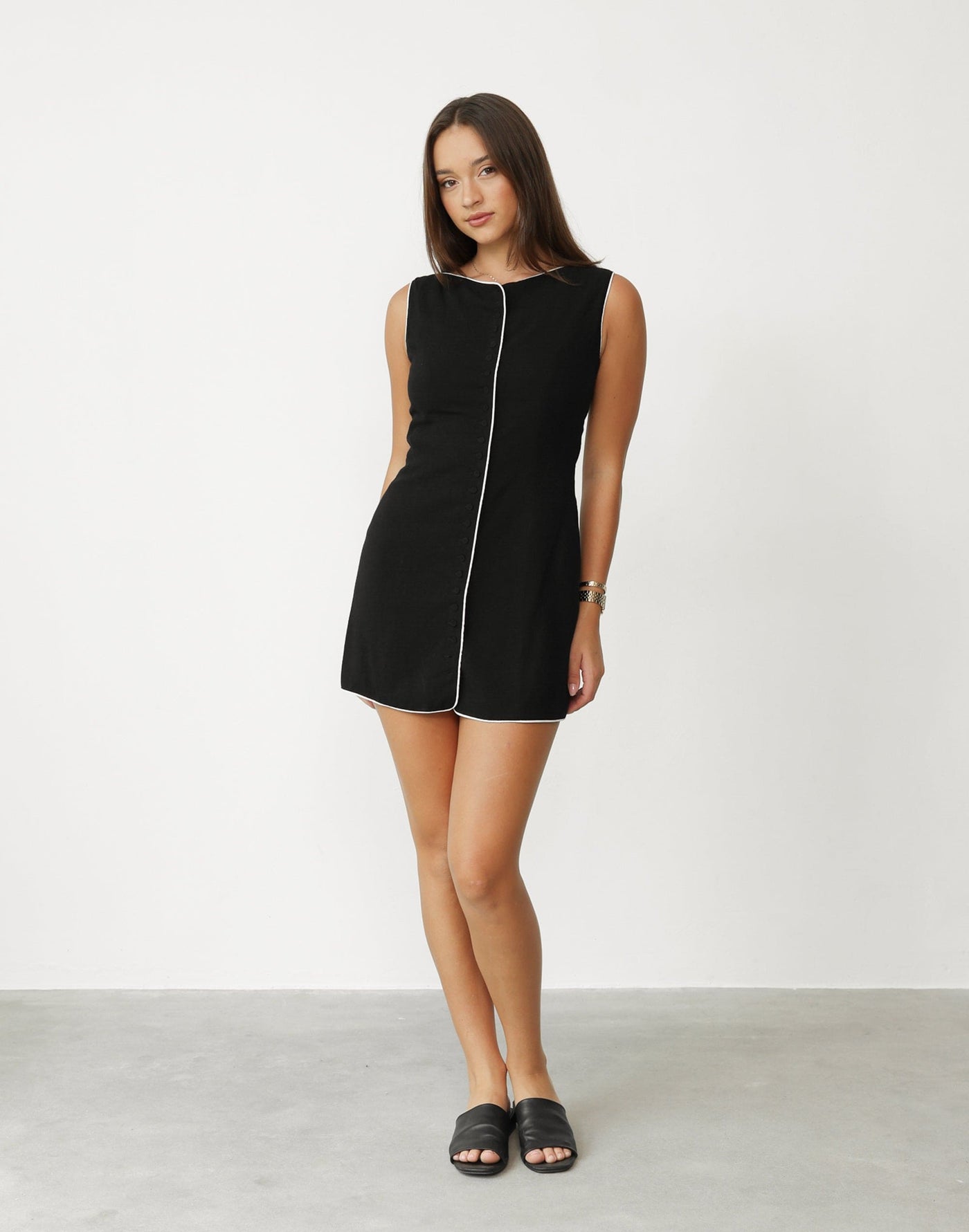 Asta Mini Dress (Black/ White) | Charcoal Clothing Exclusive - - Women's Dress - Charcoal Clothing
