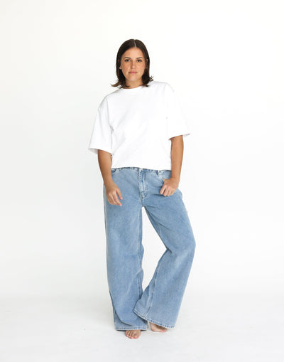 Roman Jeans (Light Vintage) | CHARCOAL Exclusive - Low Rise Wide Leg Jeans - Women's Pants - Charcoal Clothing
