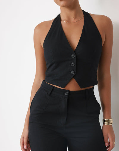 Kristen Halter Top (Black) | CHARCOAL Exclusive - - Women's Top - Charcoal Clothing