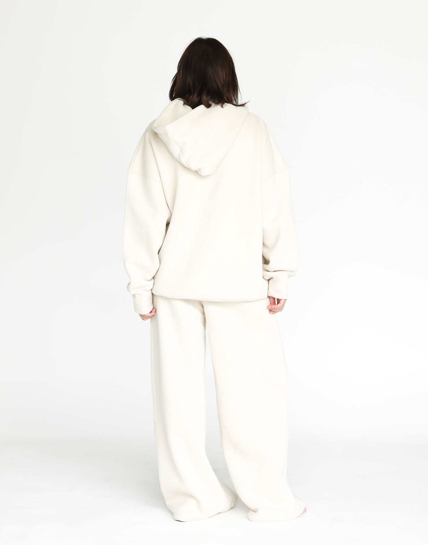 Noah Hoodie (Ecru) | CHARCOAL Exclusive - Oversized Dual Pocket Fleece Lined Hoodie - Women's Top - Charcoal Clothing
