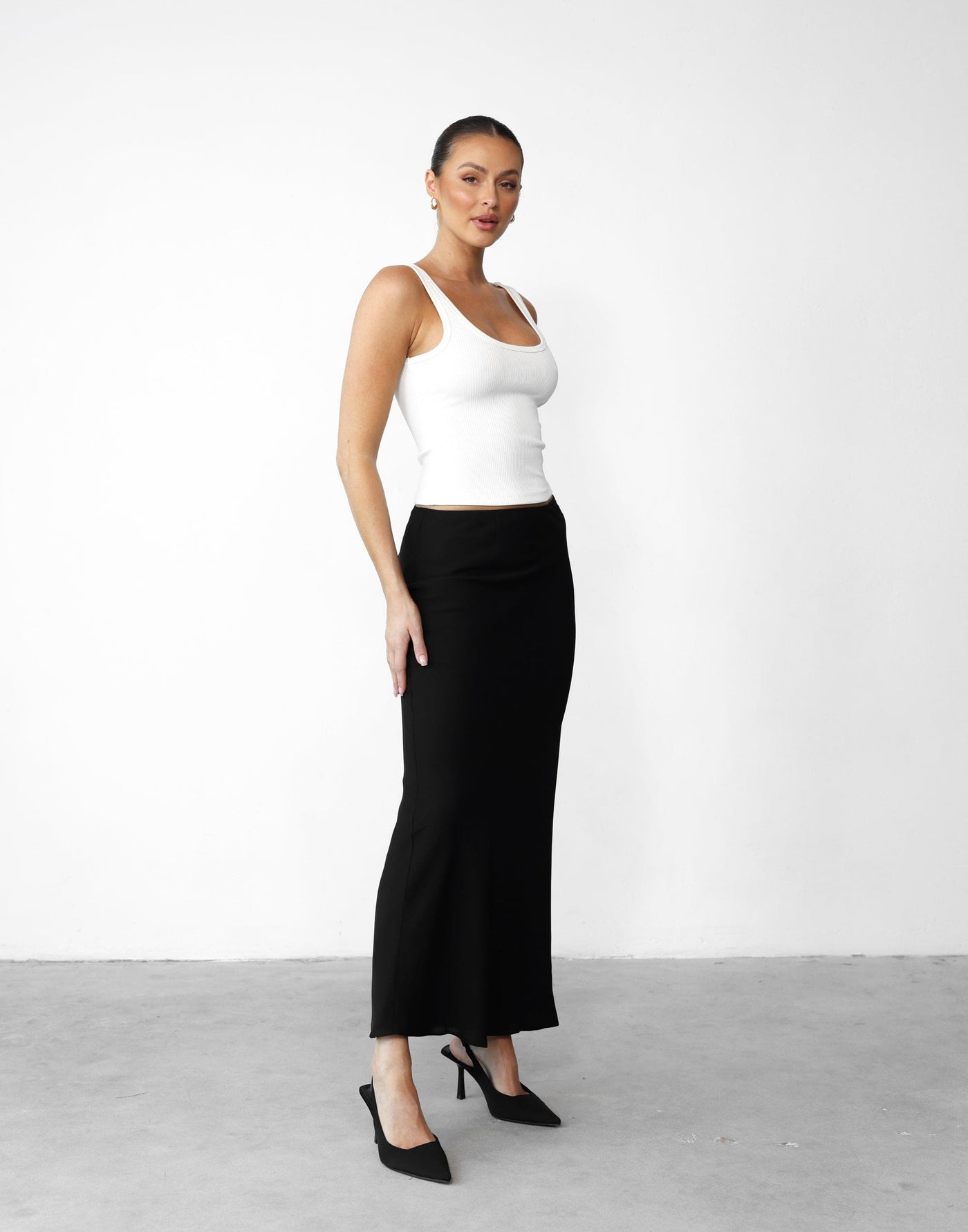Isla Maxi Skirt (Black) | Charcoal Clothing Exclusive - Flowy Mid to High Rise Maxi Skirt - Women's Skirt - Charcoal Clothing