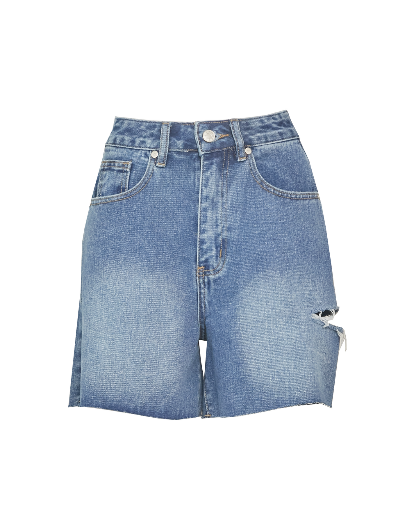 Sunlight Denim Shorts (Mid Wash) - Mid Wash Denim Shorts - Women's Shorts - Charcoal Clothing