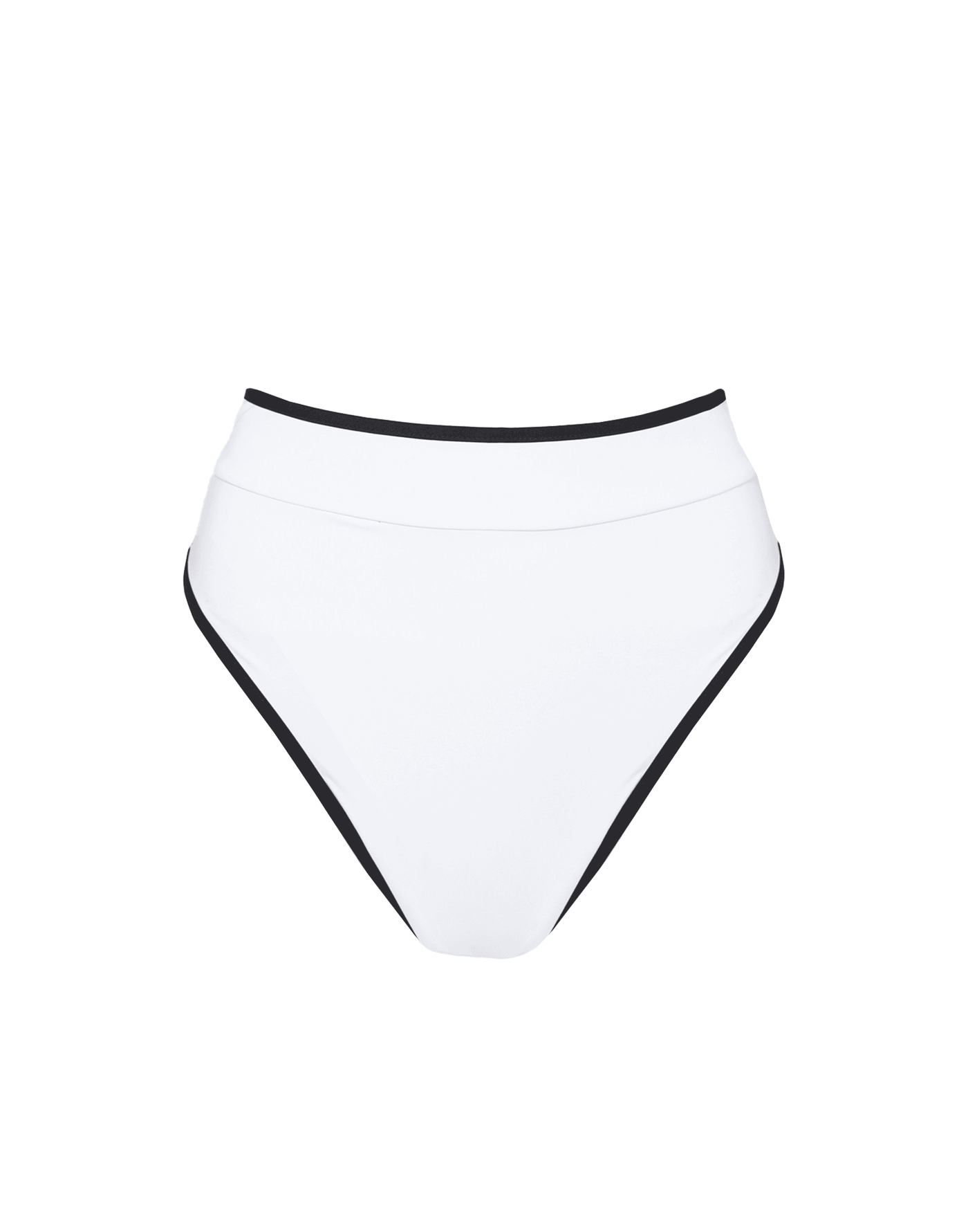 On Board Bikini Bottoms (Black/White) - Reversible High Waisted Bikini Bottoms - Women's Swim - Charcoal Clothing mix-and-match