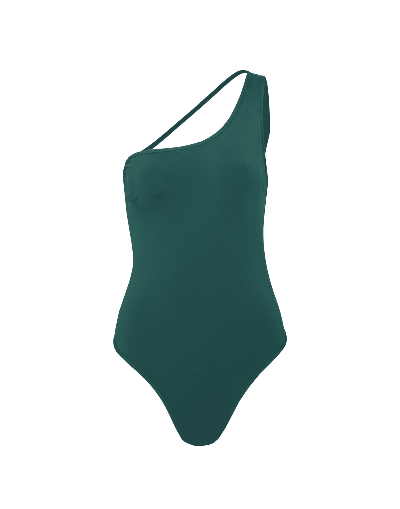 Portside One Piece (Lake Green) - One Shoulder Swim Suit - Women's Swim - Charcoal Clothing
