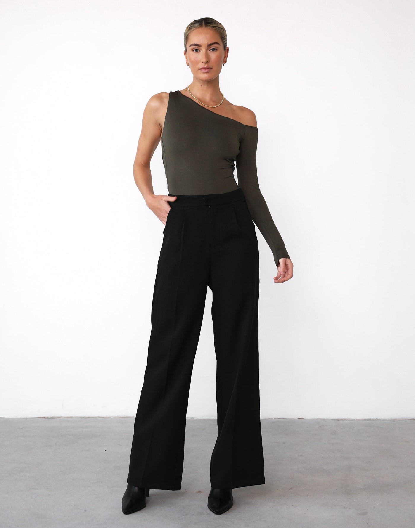 Kai Pants (Black) - Black Split Hem Pants - Women's Pants - Charcoal Clothing
