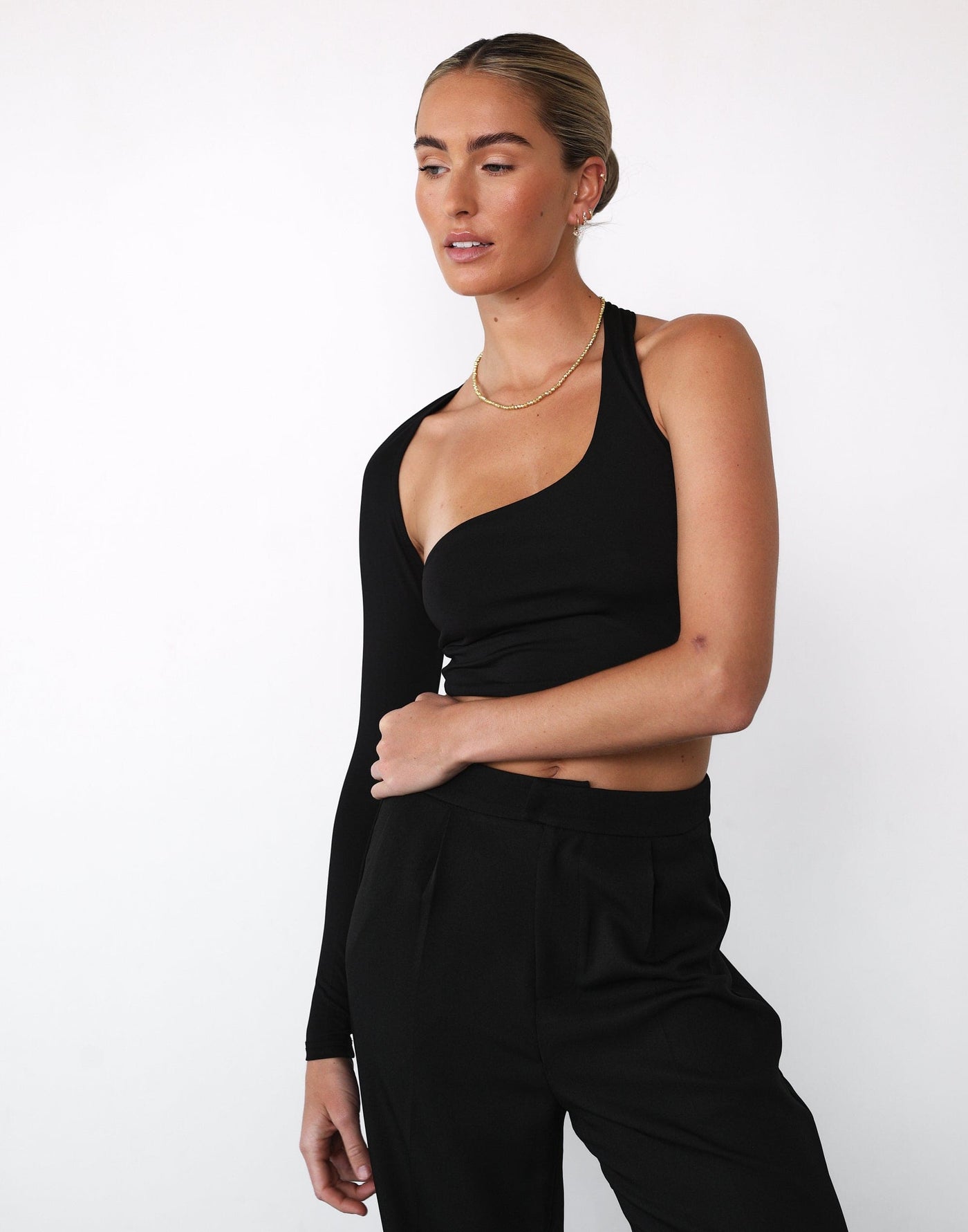 Ryleigh Crop Top (Black) - Black Crop Top - Women's Tops - Charcoal Clothing