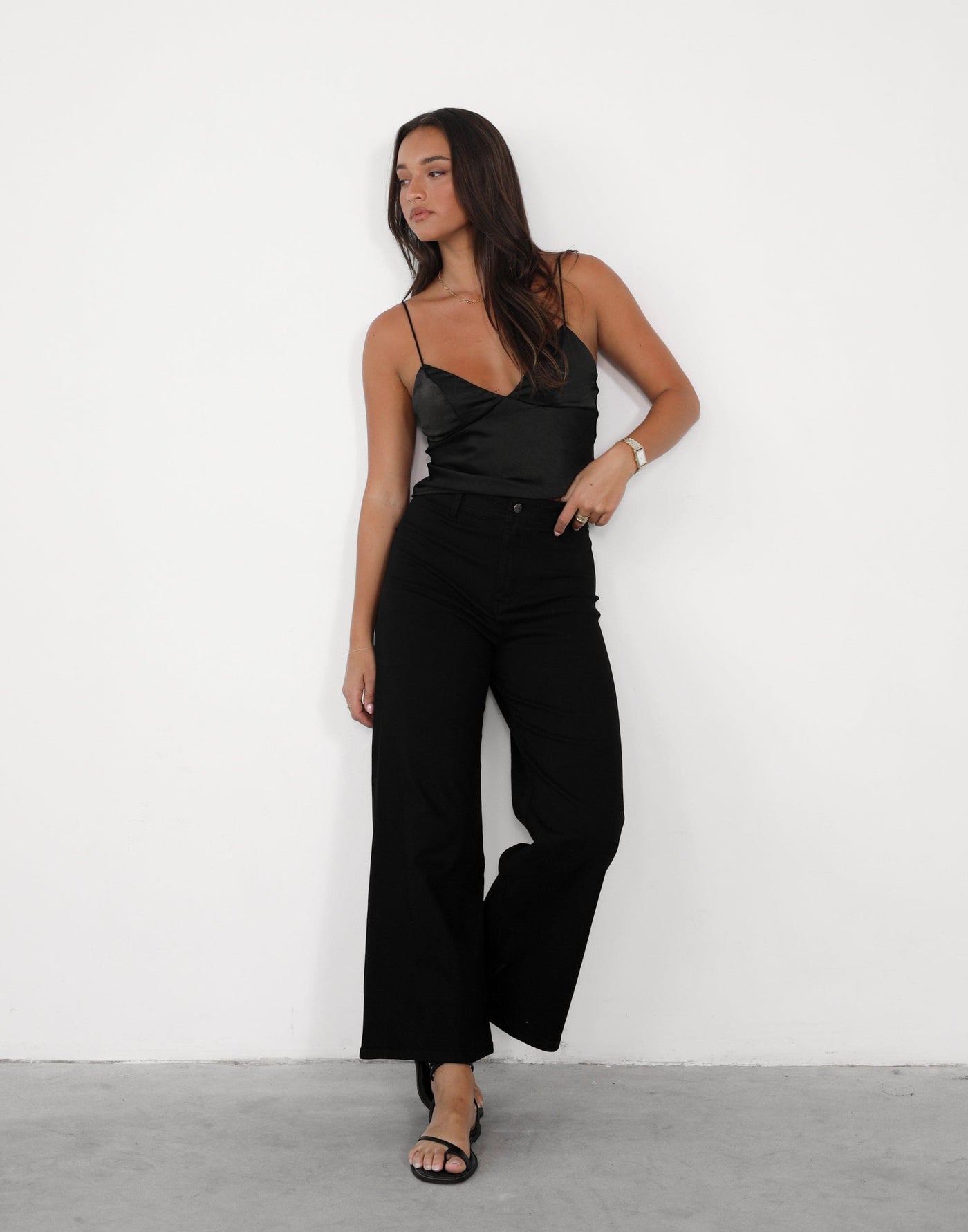 Litianah Jeans (Black) - High Waisted Jeans - Women's Pants - Charcoal Clothing