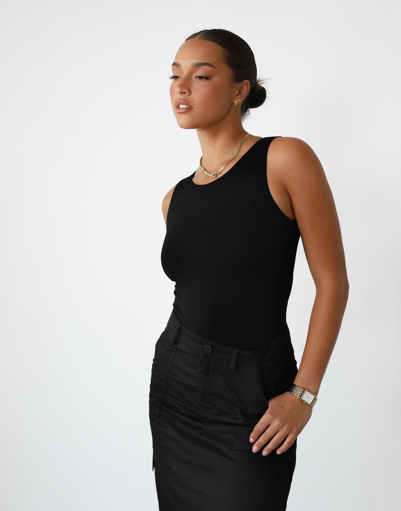 Deena Maxi Skirt (Black) - Cargo Maxi Skirt - Women's Skirt - Charcoal Clothing