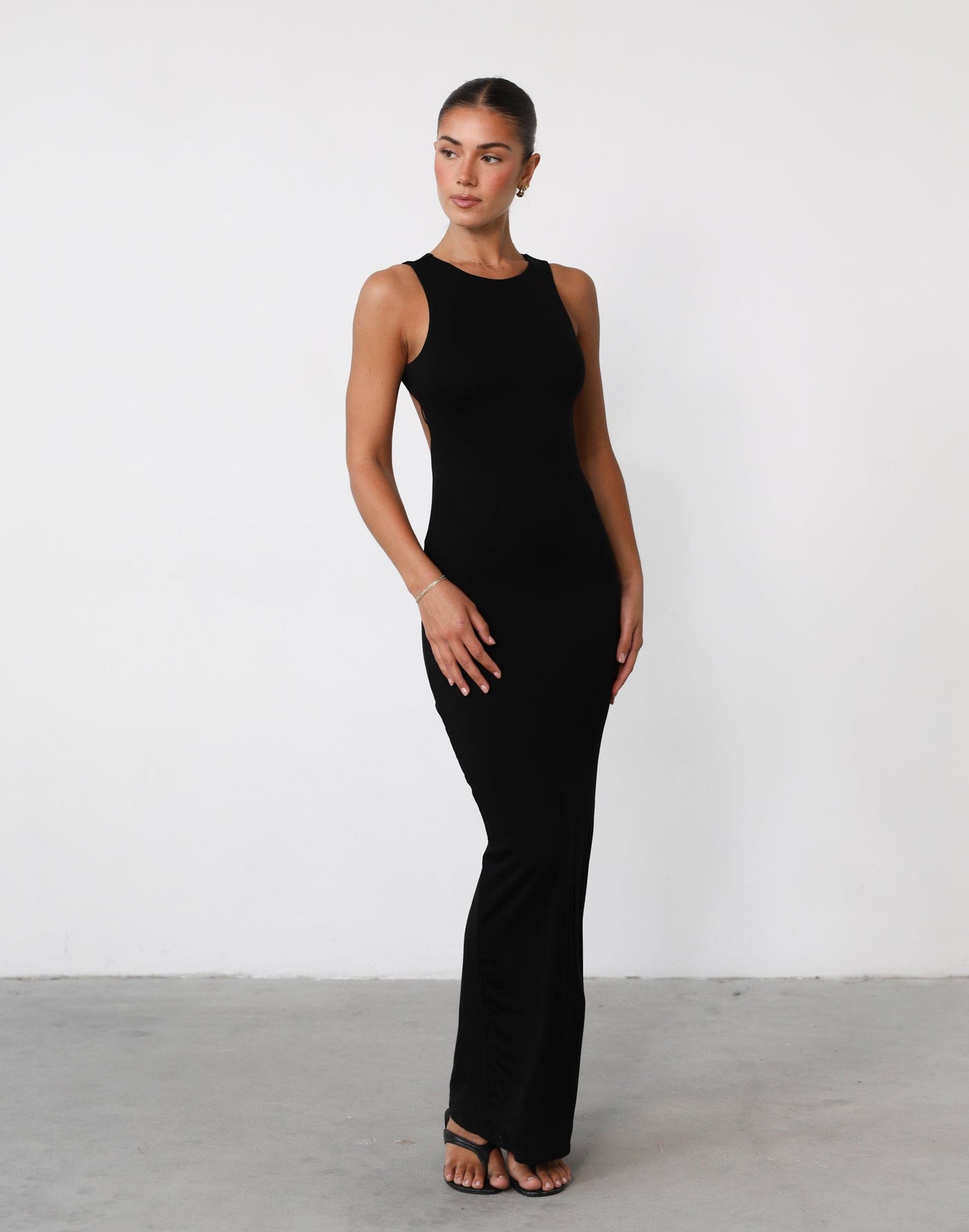 Forget It Maxi Dress (Black) - Open Back Maxi Dress - Women's Dress - Charcoal Clothing