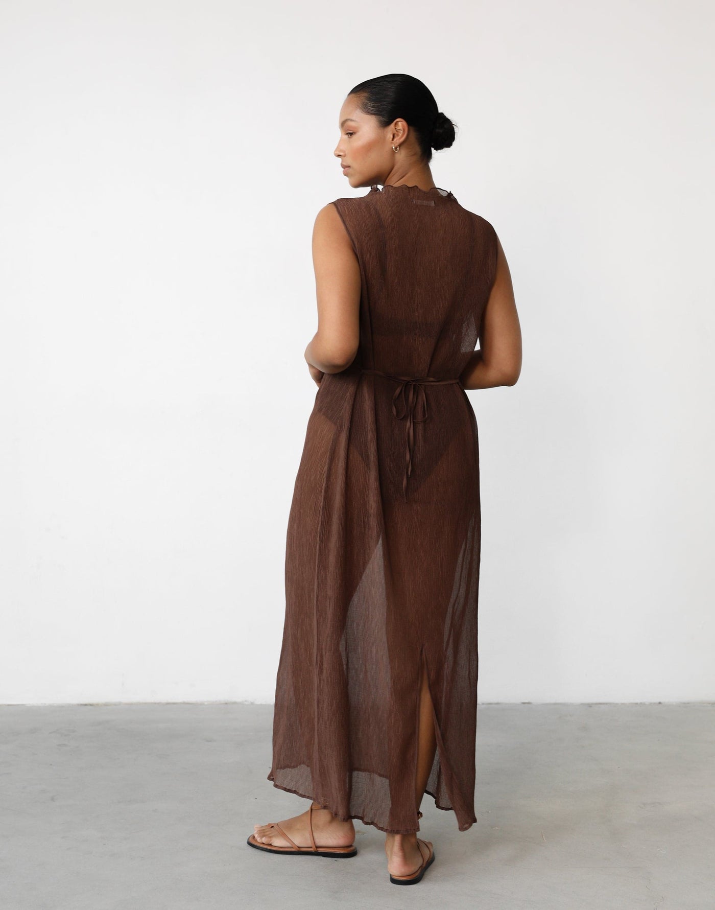 Solar Maxi Dress (Brown) - Brown Maxi Dress - Women's Dress - Charcoal Clothing