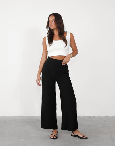 Ryza Pants (Black) - High Waisted Pants - Women's Pants - Charcoal Clothing