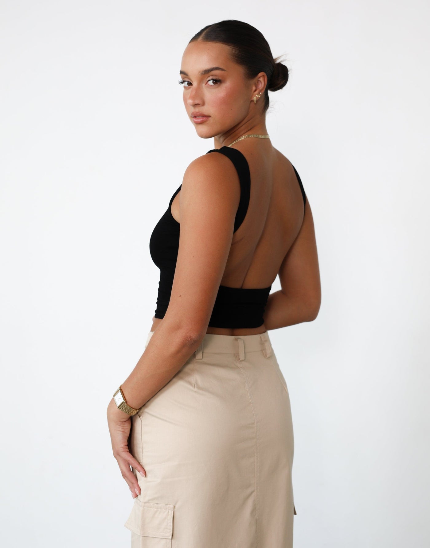 Deena Maxi Skirt (Oat) - Cargo Maxi Skirt - Women's Skirt - Charcoal Clothing