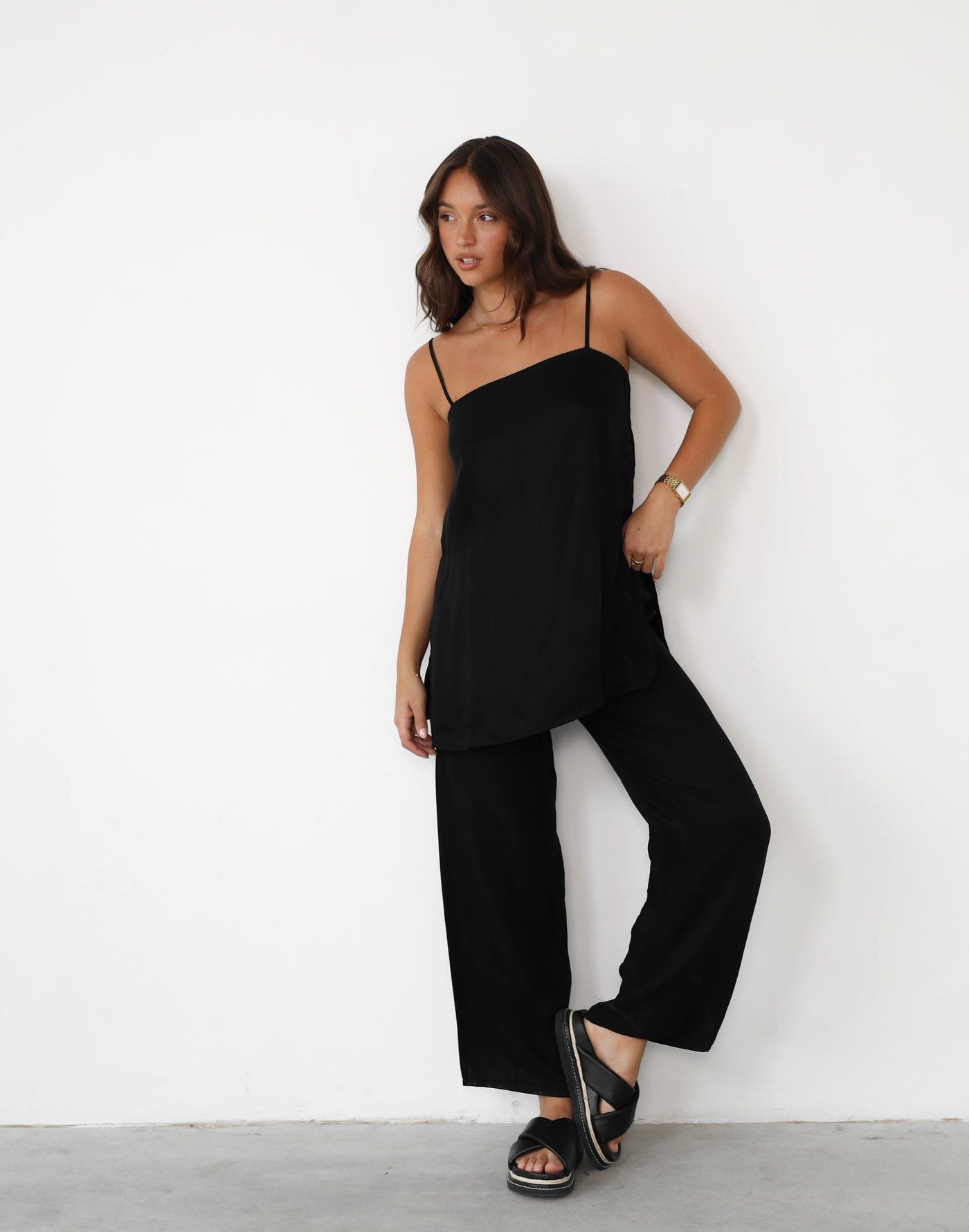 Elska Pants (Black) | Adjustable Flowy Pants - Women's Pants - Charcoal Clothing