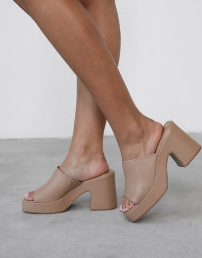Leslie Chunky Platform Heel (Chalk) - By Billini - Women's Shoes - Charcoal Clothing