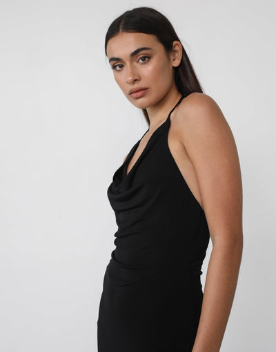 Marcella Maxi Dress (Black) - Black Maxi Dress - Women's Dress - Charcoal Clothing