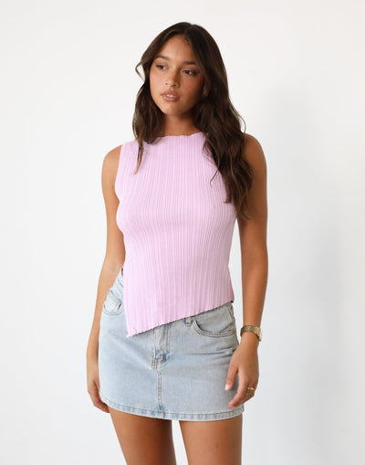 Kienna Top (Lilac) | Charcoal Exclusive - Asymmetrical Top - Women's Top - Charcoal Clothing