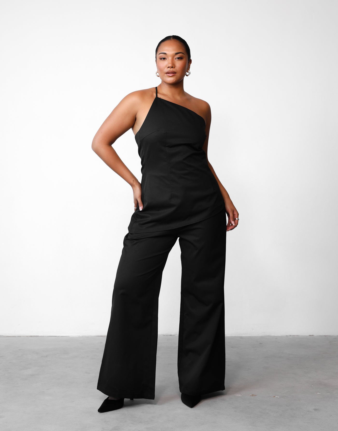 Mia Pants (Black) | Charcoal Clothing Exclusive - Tailored Style Black Business Pants - Women's Pants - Charcoal Clothing