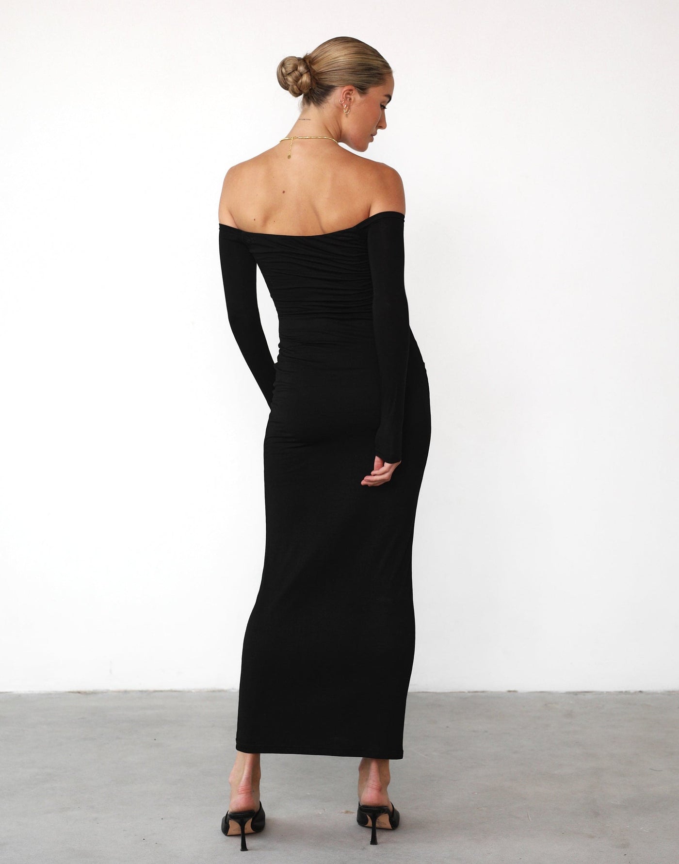 Iris Maxi Dress (Black) - Black Maxi Dress - Women's Dress - Charcoal Clothing