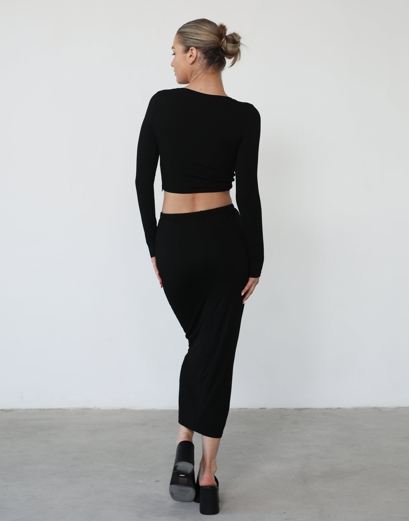 Clerisse Midi Skirt (Black) - Bodycon Skirt - Women's Skirt - Charcoal Clothing
