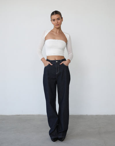 Aaryn Bolero (White) - Lace Bolero Shrug - Women's Outerwear - Charcoal Clothing