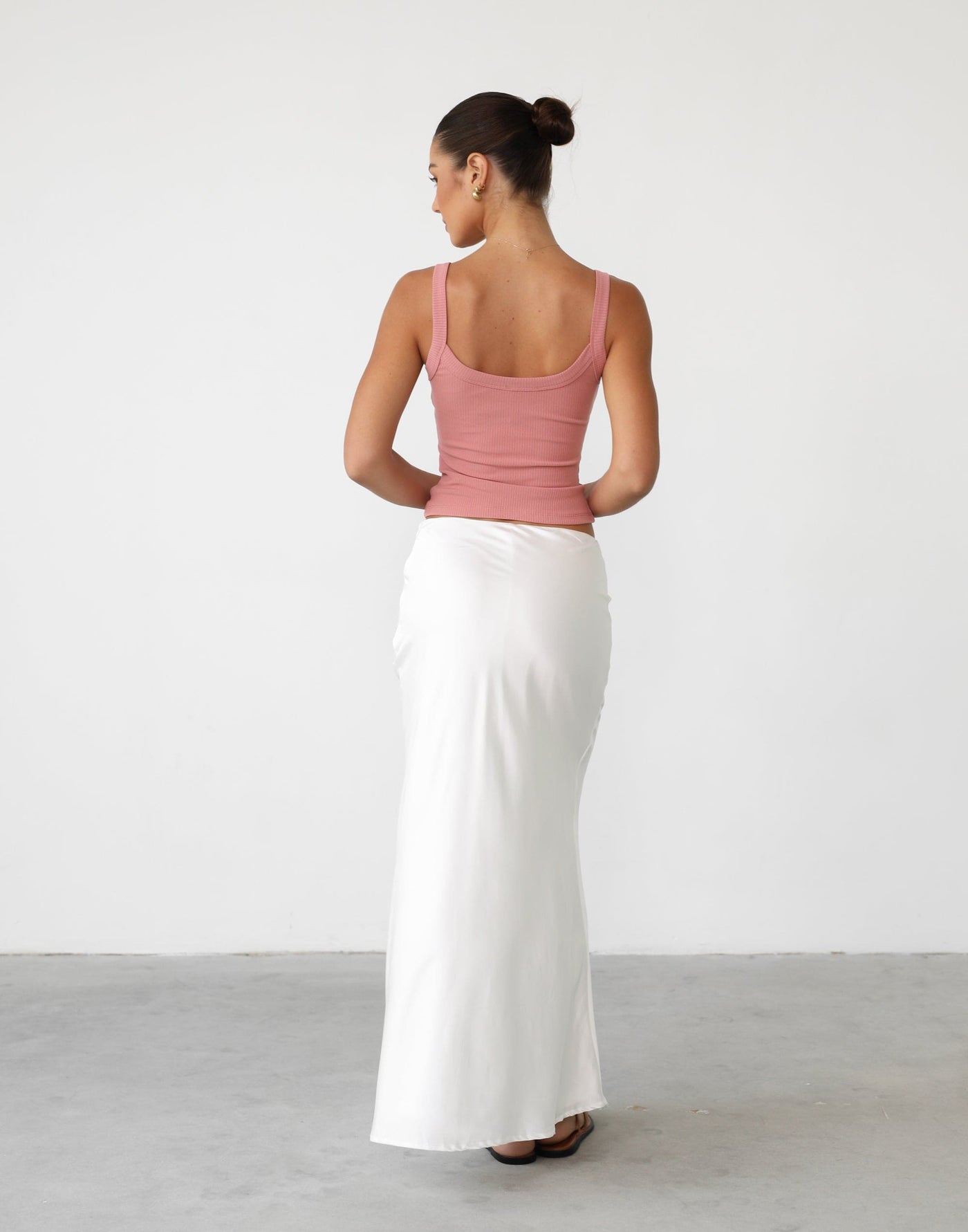 Ravena Maxi Skirt (White) | Low Waisted Maxi Skirt - Women's Skirt - Charcoal Clothing