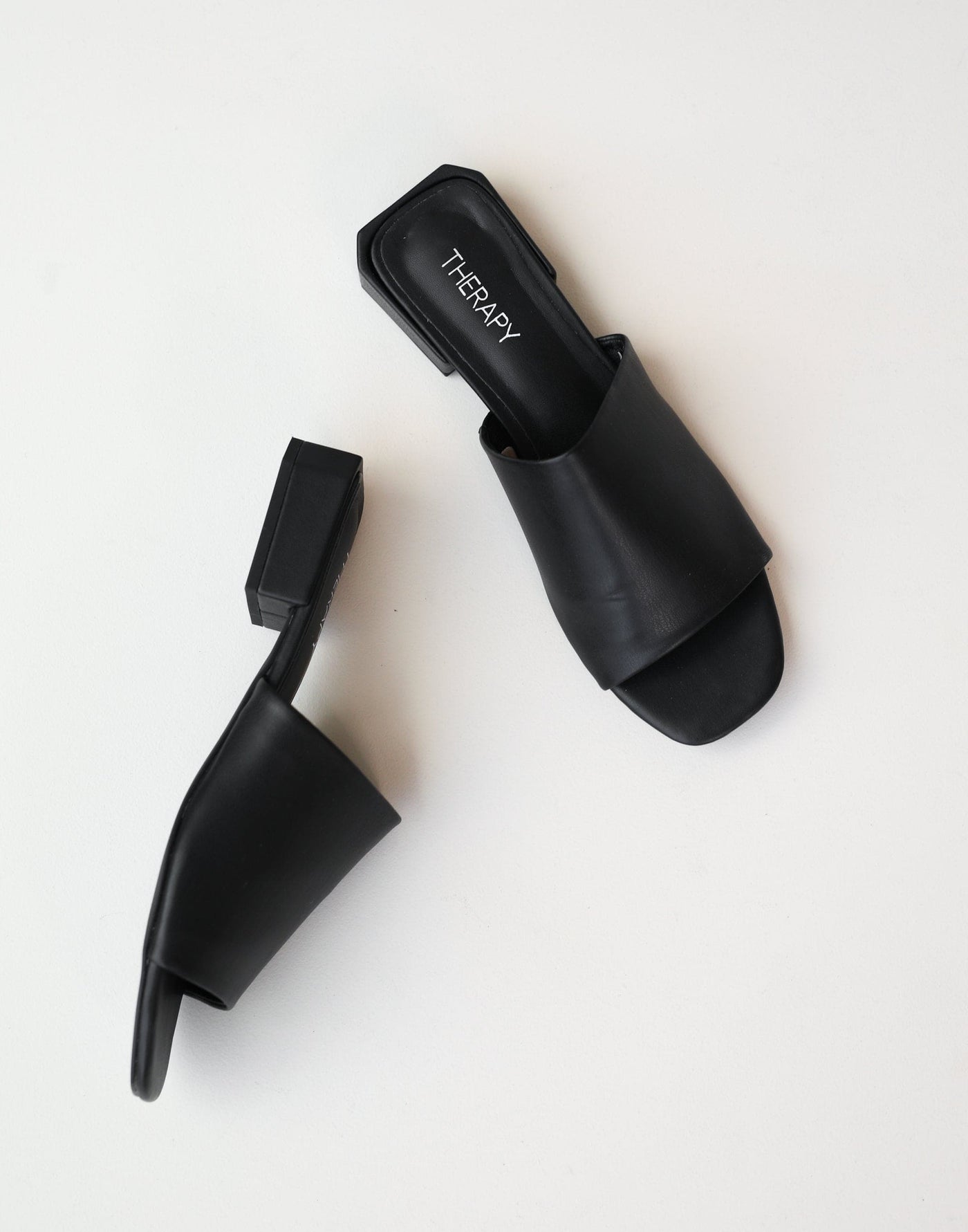 The Emery Heels (Black) - By Therapy - Slip On Block Heel - Women's Shoes - Charcoal Clothing