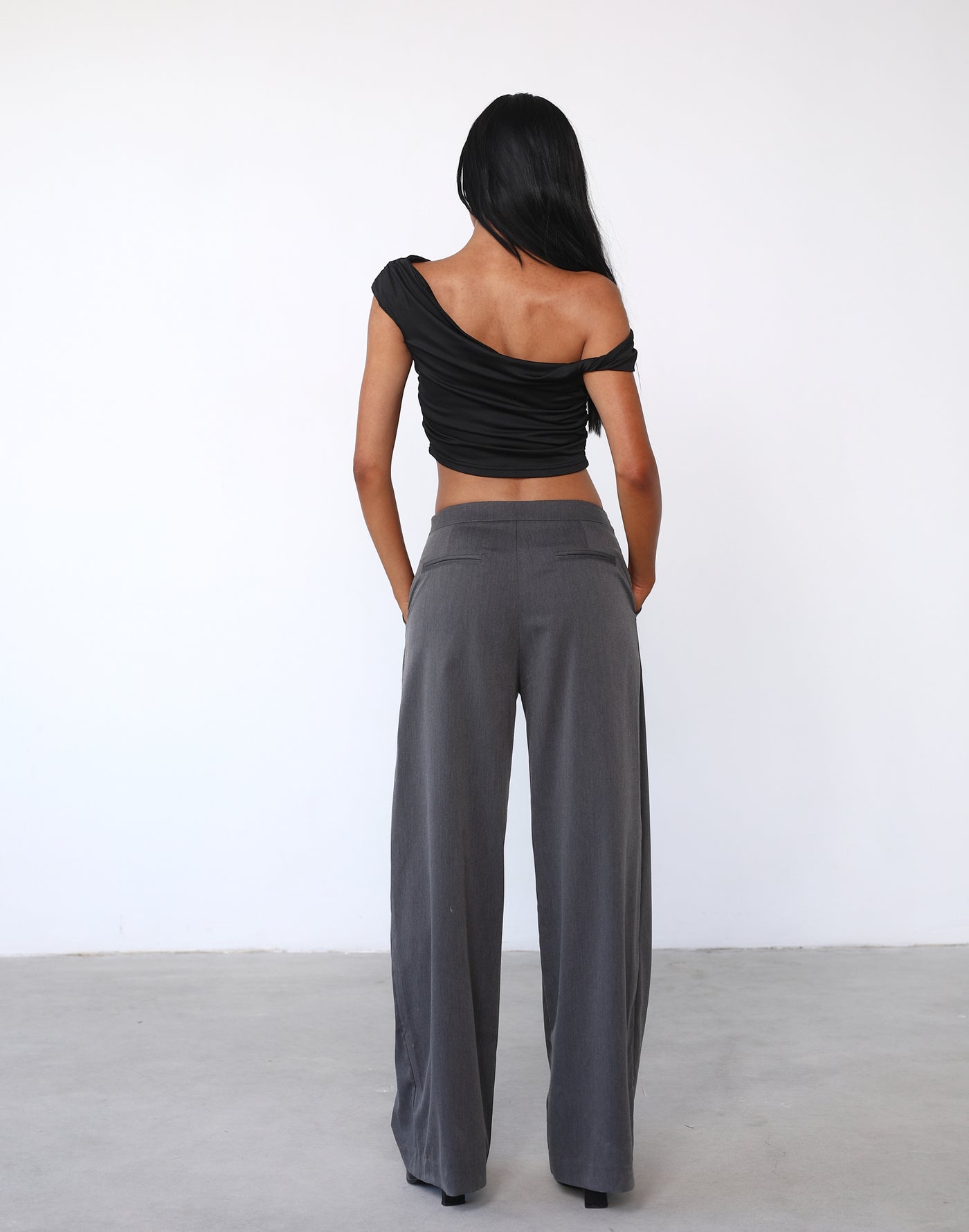 Cartea Pants (Grey) - Wide Leg Pants - Women's Pants - Charcoal Clothing