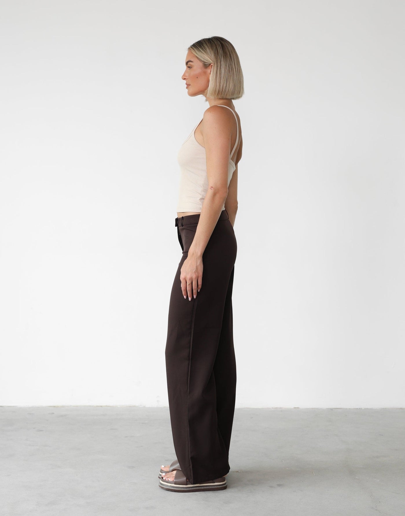 Xali Pants (Brown) - Low Rise Pants - Women's Pants - Charcoal Clothing