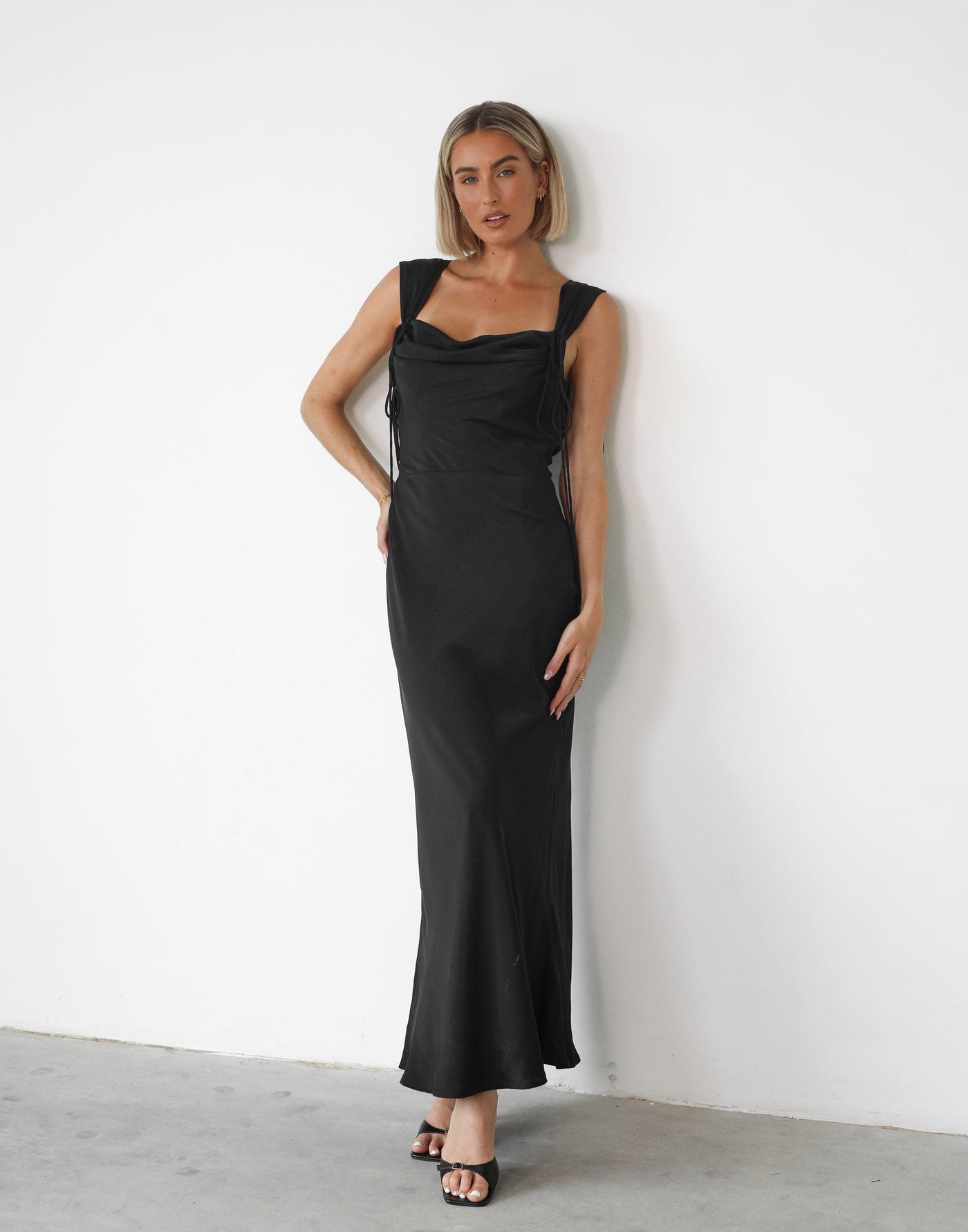 Pichola Maxi Dress (Black) - Black Maxi Dress - Women's Dress - Charcoal Clothing