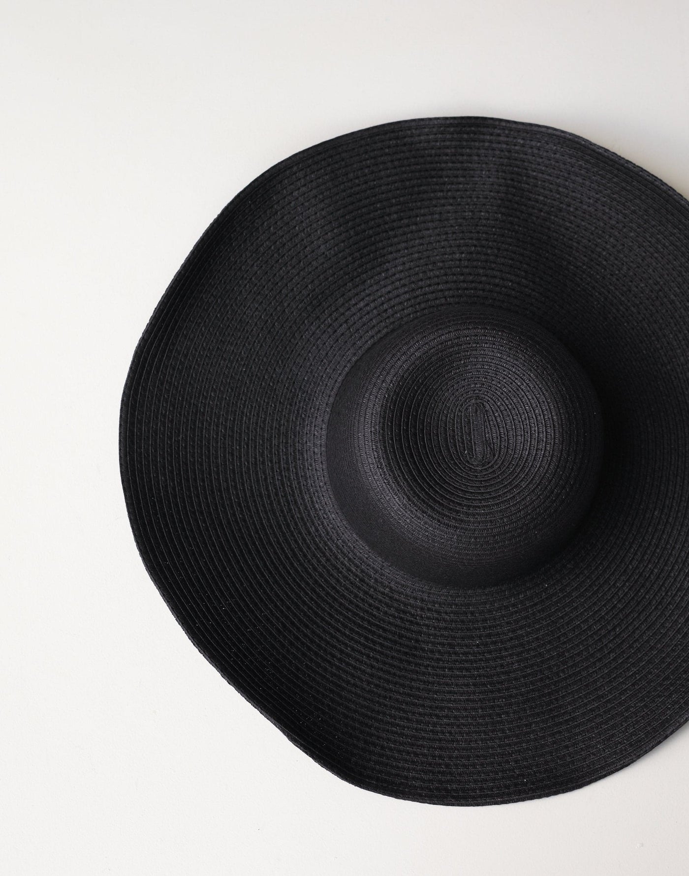 Sofia Wide Brim Straw Hat (Black) - Woven Wide Brim Hat - Women's Accessories - Charcoal Clothing