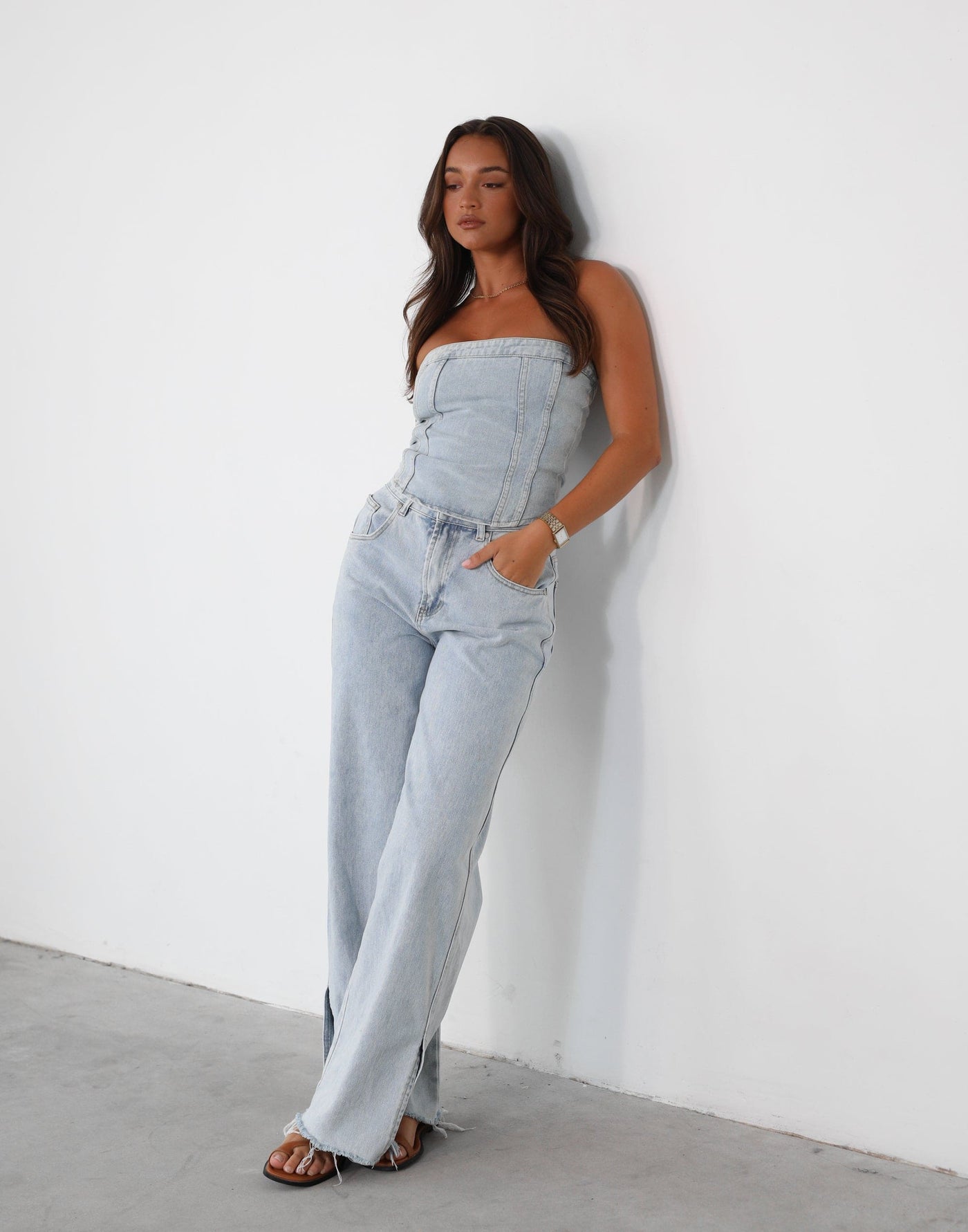 Tommy Jeans (Light Vintage) | Charcoal Exclusive - High Waisted Jeans With Slits - Women's Pants - Charcoal Clothing
