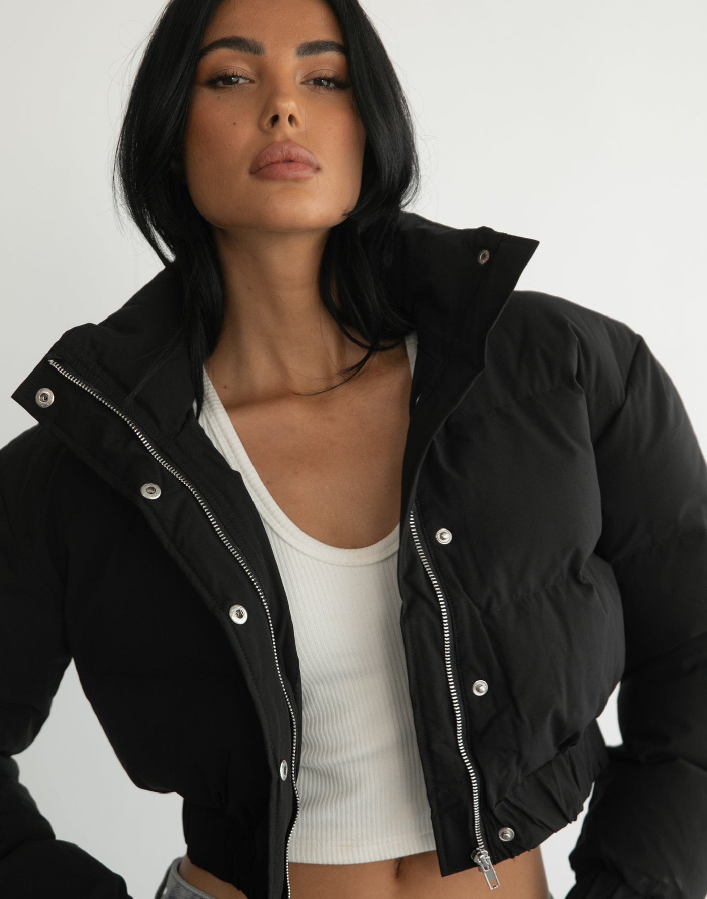 Robbie Puffer Jacket (Black) - Black Puffer Jacket - Women's Outerwear - Charcoal Clothing