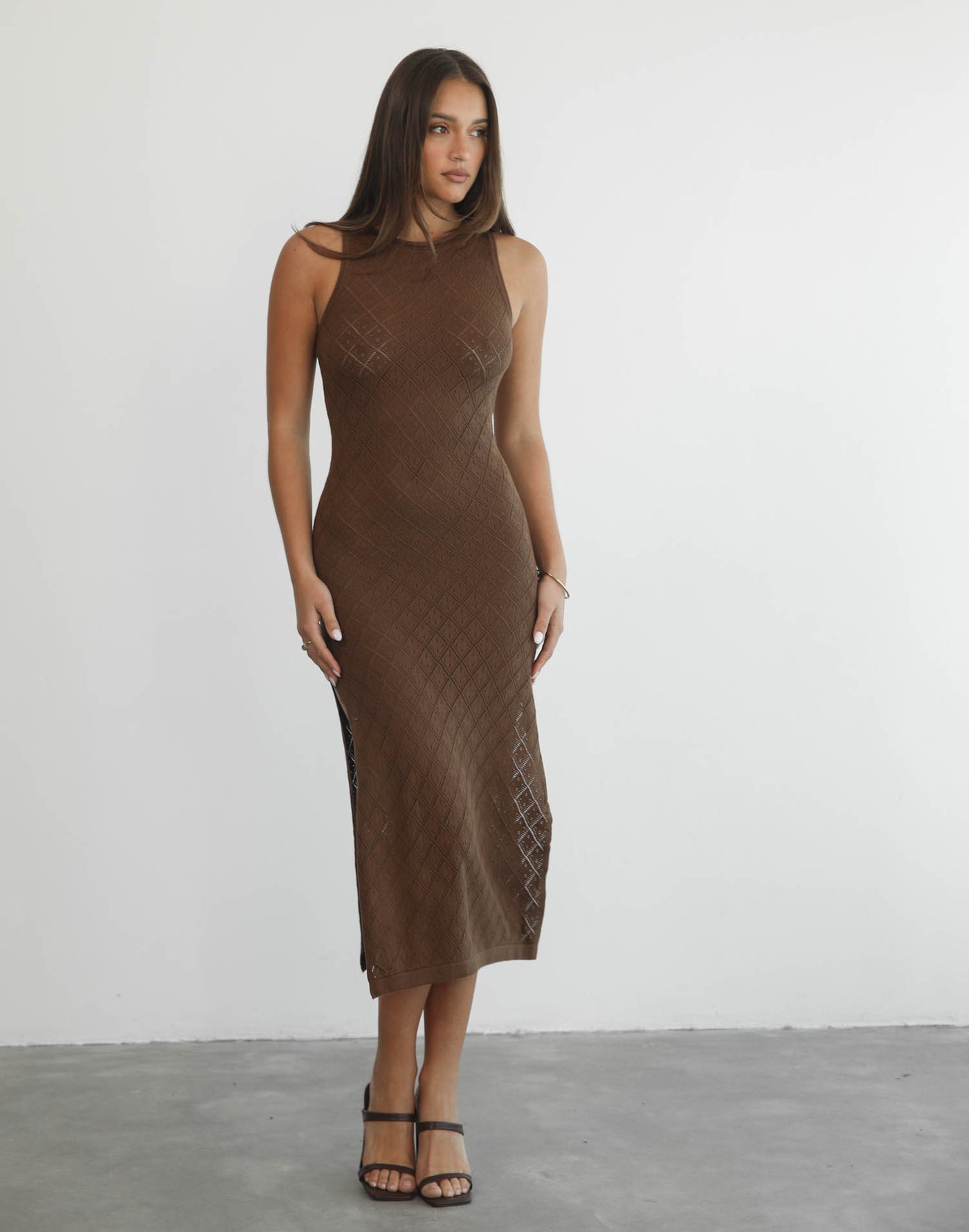 Moonstone Maxi Dress (Brown) - Brown Maxi Dress - Women's Dresses - Charcoal Clothing