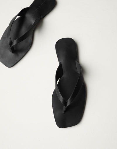 Fabian Slides (Black) - By Billini - Basic Thong-style Slides - Women's Shoes - Charcoal Clothing