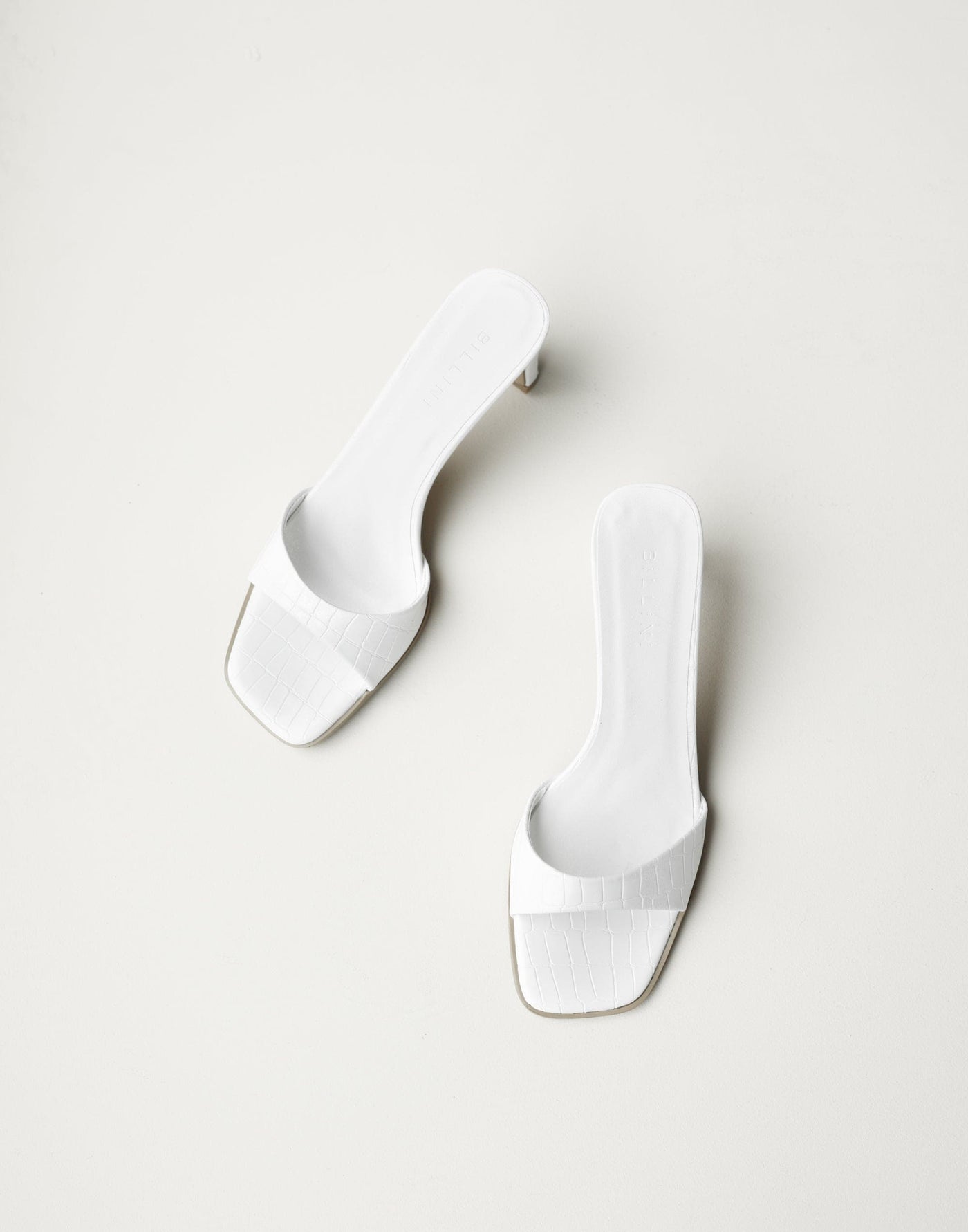Karvan Heels (White Croc) - By Billini - Slip On Heel - Women's Shoes - Charcoal Clothing