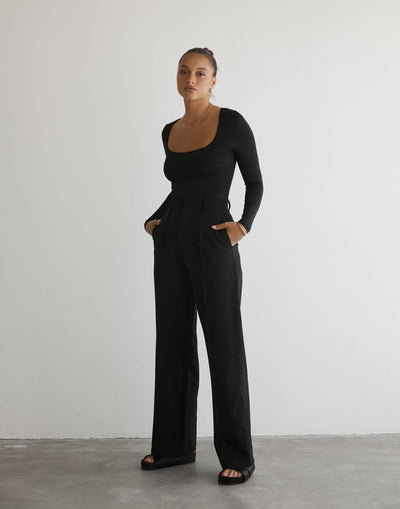 Colden Pants (Black) - Black High Waisted Pants - Women's Pants - Charcoal Clothing