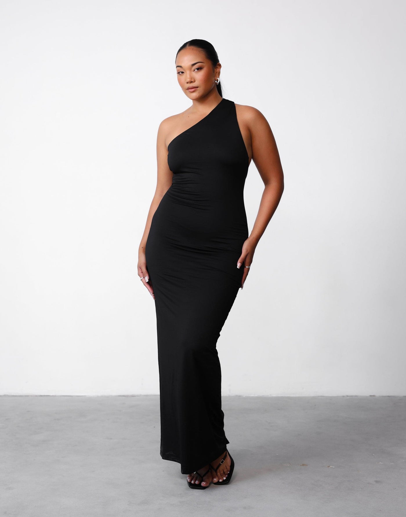 Keira Maxi Dress (Black) | Charcoal Clothing Exclusive - Cut-out Detail Backless Bodycon Dress - Women's Dress - Charcoal Clothing