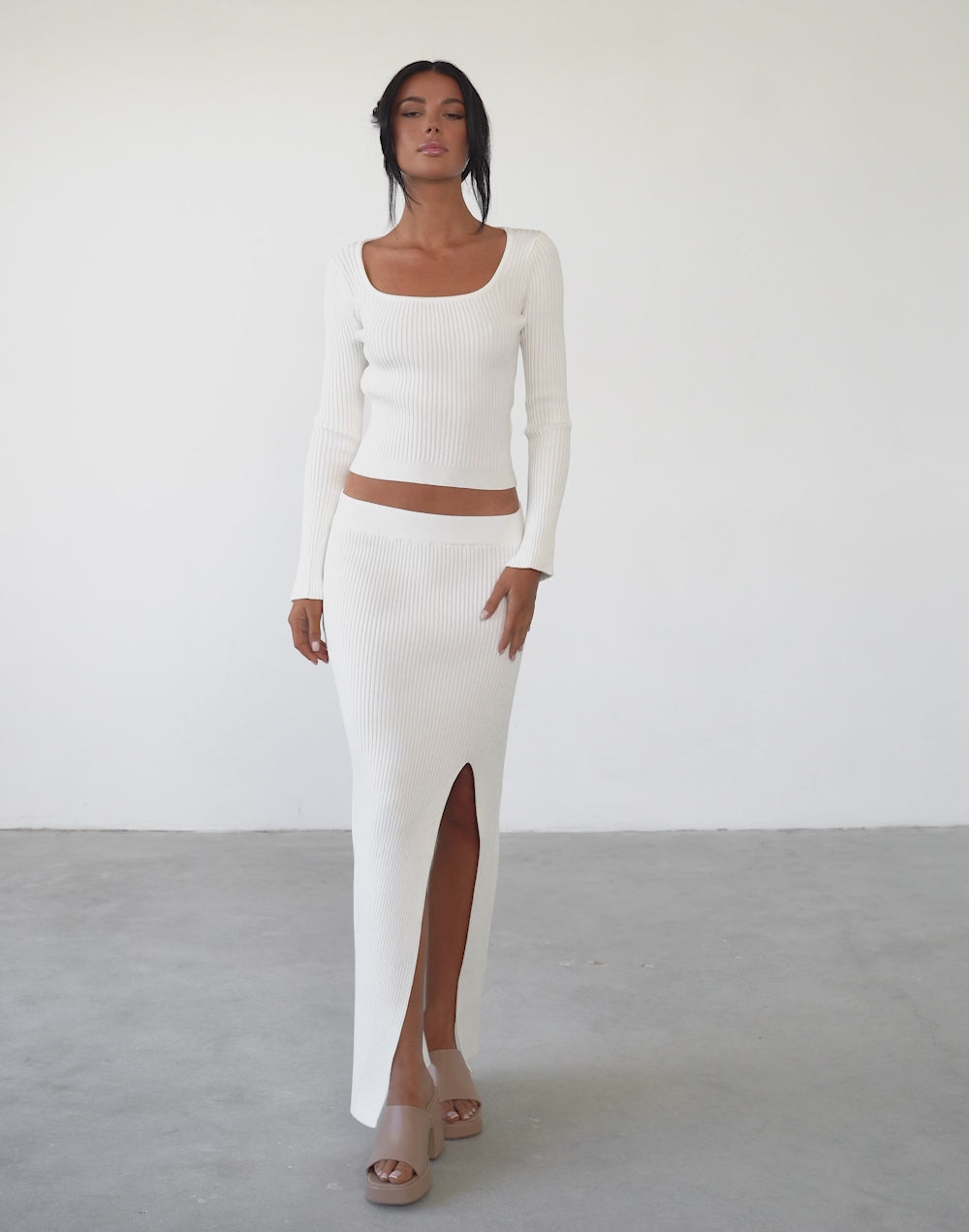 Esmie Maxi Skirt (White)