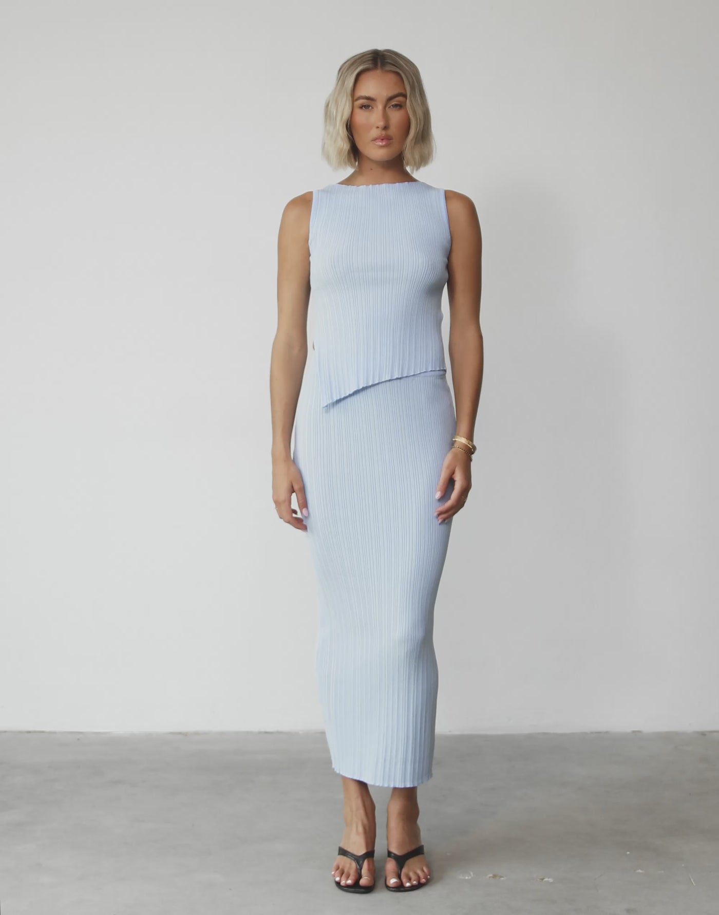 Kienna Maxi Skirt (Pale Blue)