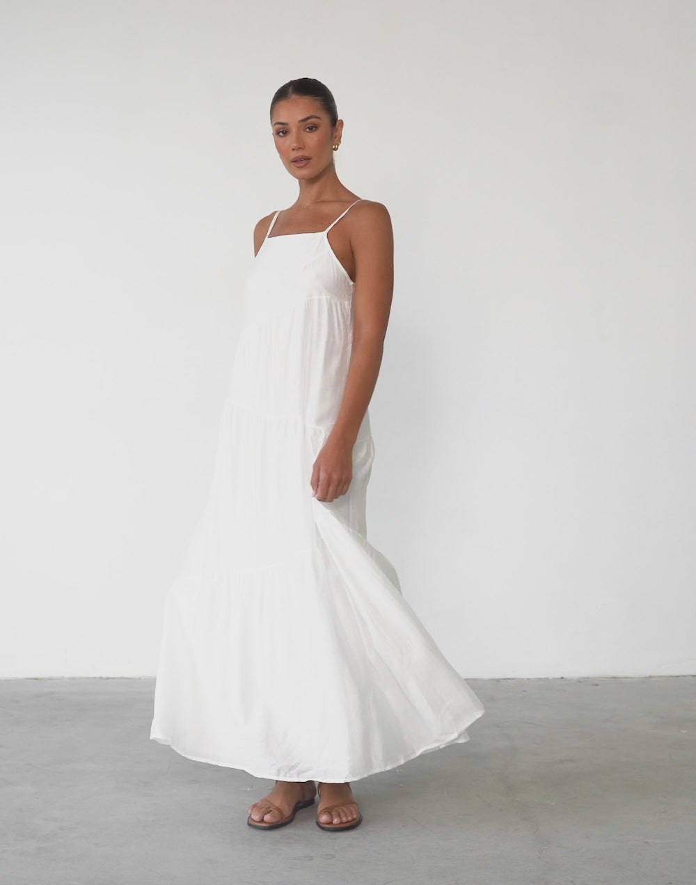 Azeena Maxi Dress (White)