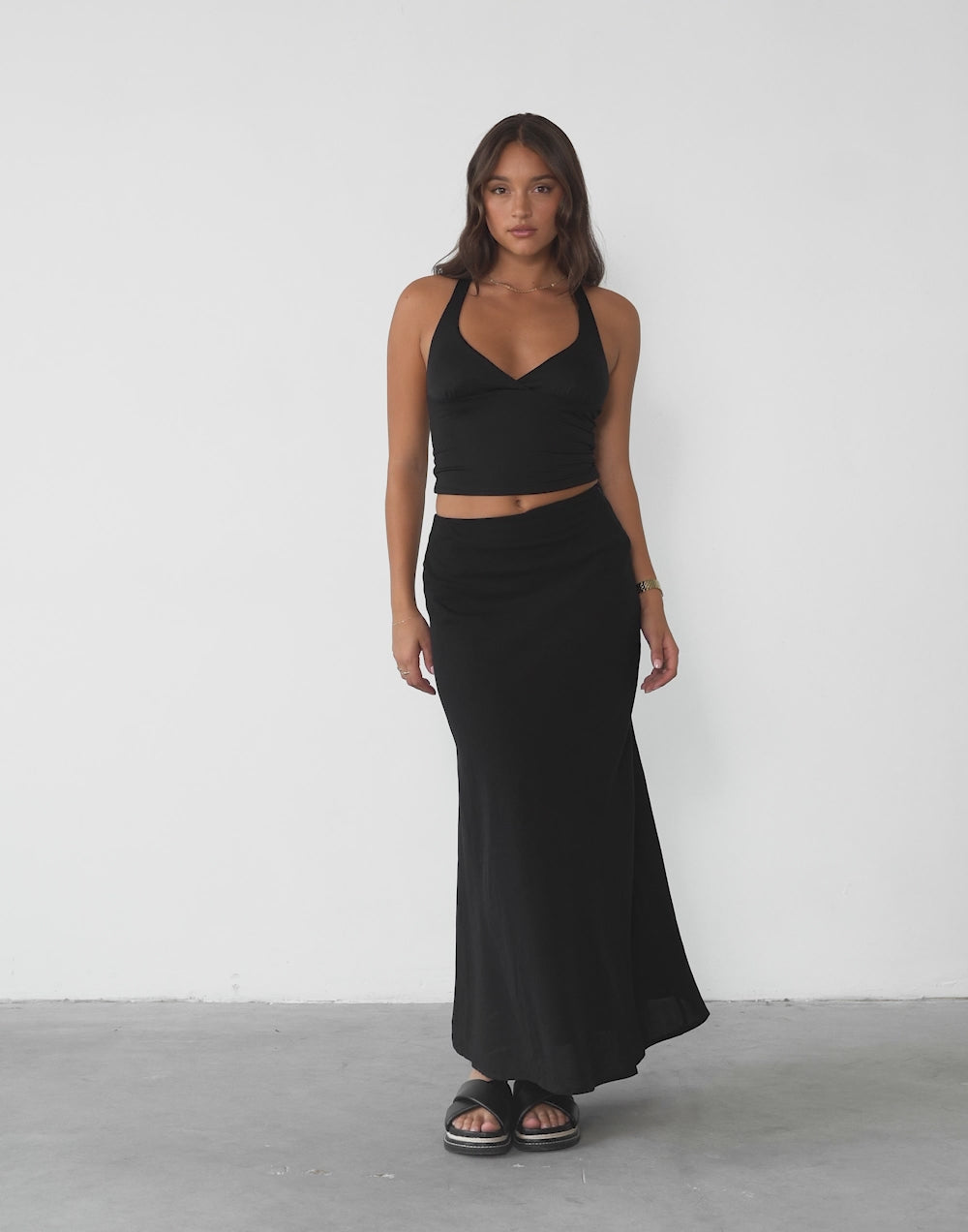 Shannon Maxi Skirt (Black)