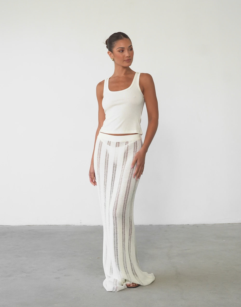 Jafna Maxi Skirt (White)