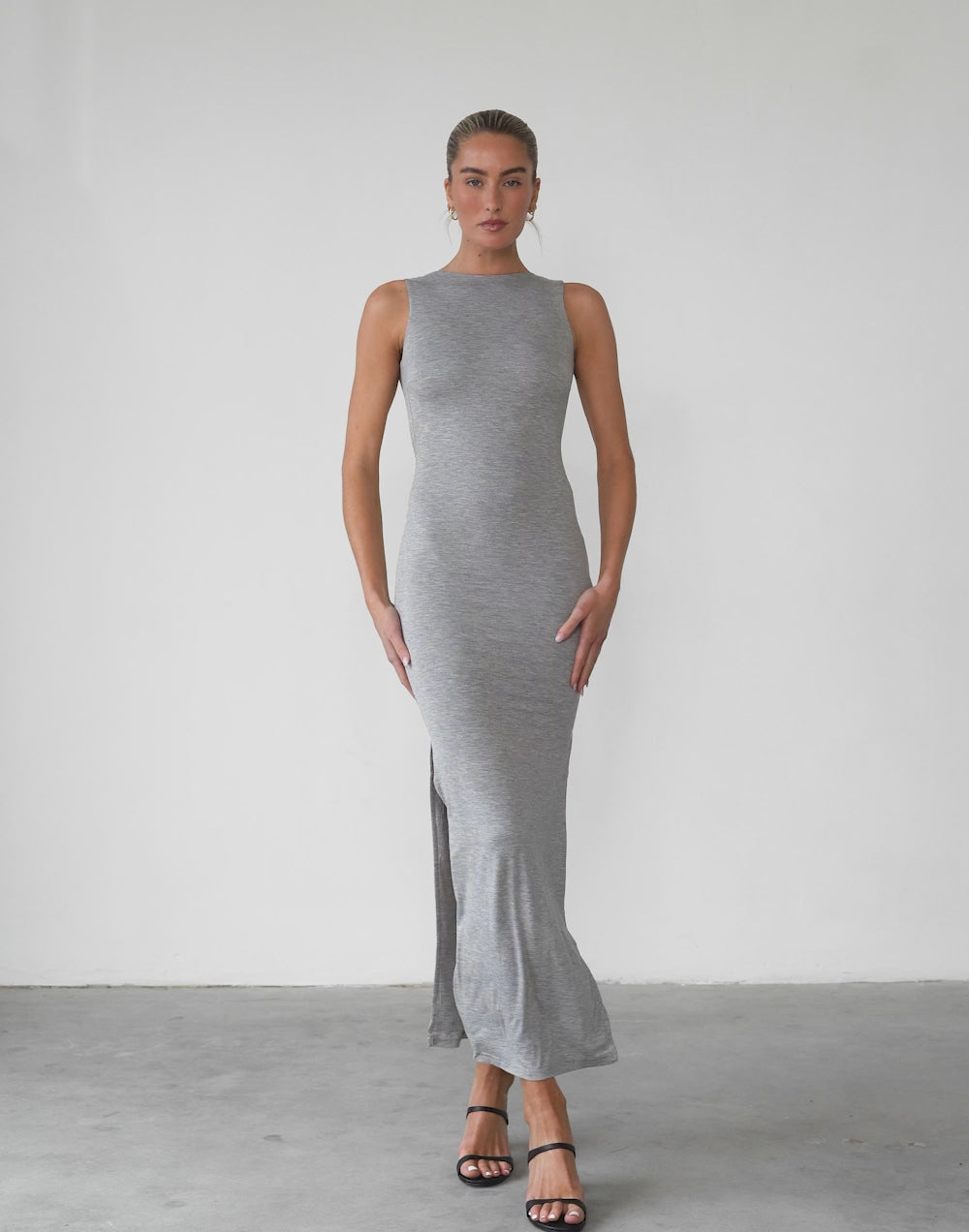 Luna Maxi Dress (Grey Marle)