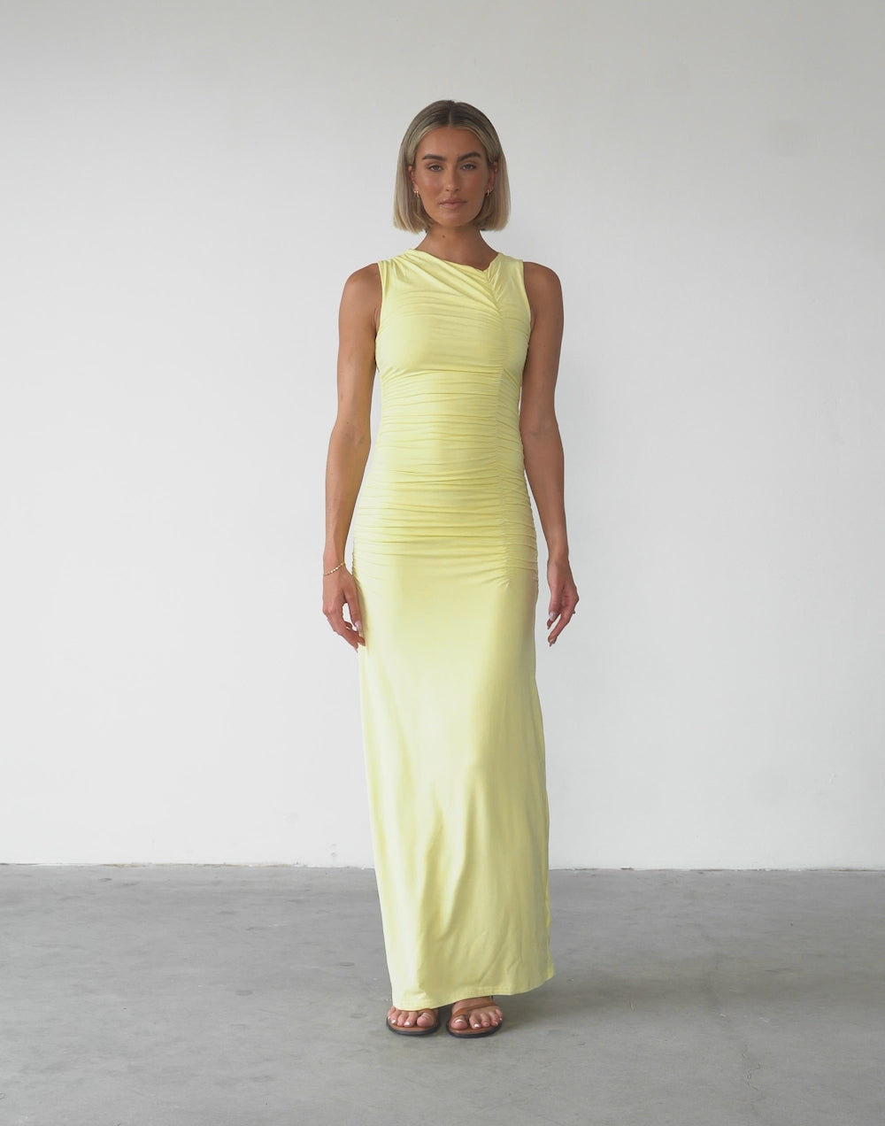 Delphine Maxi Dress (Lemon)