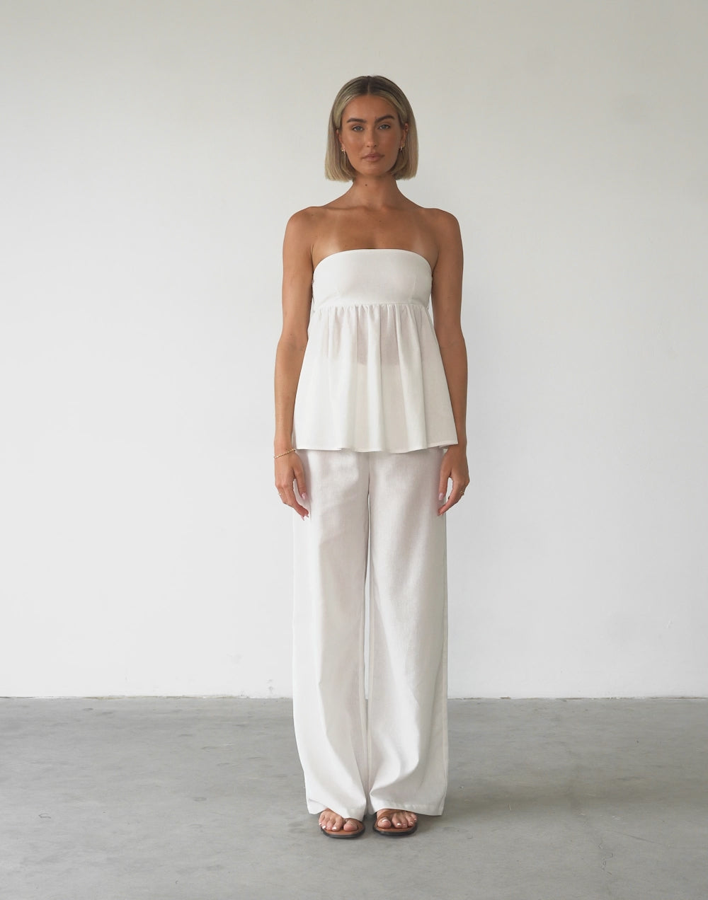 Tarsha Linen Pants (White)